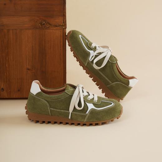 【牛剖层皮】西村名物2026年春季新款舒适透气厚底防滑系带阿甘鞋德训鞋X26AM16831 商品图4