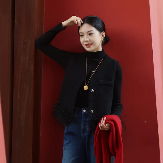 【预售7天】良木礼羊毛马甲（D25102817） 商品图7