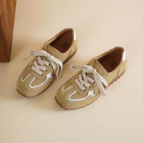 【牛剖层皮】西村名物2026年春季新款舒适透气厚底防滑系带阿甘鞋德训鞋X26AM16831