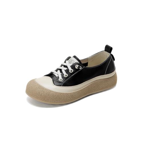 【牛皮革】西村名物2026年春季新款舒适透气厚底防滑系带休闲小板鞋小白鞋X26AM17261 商品图9