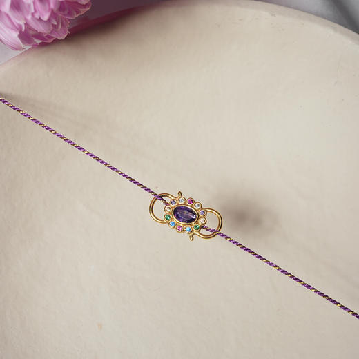 北京仓｜DELPHES-护符花 紫水晶 水晶 手链［法国设计师］ 商品图2