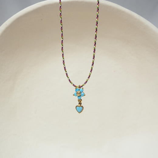 北京仓｜DELPHES-花朵 爱心 松石 吊坠 项链［法国设计师］ 商品图3