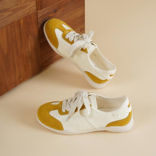 【牛皮革】西村名物2026年春季新款舒适透气厚底防滑超轻系带拼色德训鞋X26AM17281 商品图1