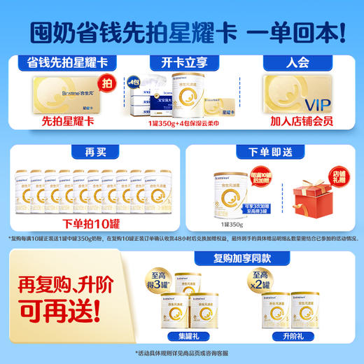 【星耀卡礼盒】合生元派星350g*1+云柔巾*4+星耀卡+享双重权益 商品图1