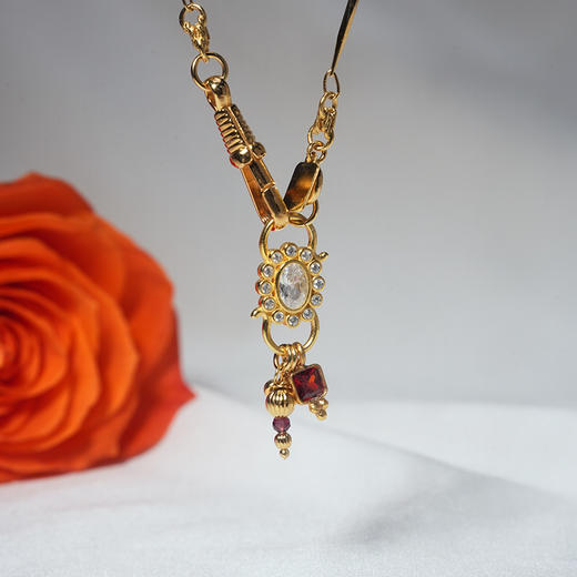 北京仓｜DELPHES-护符花 石榴石 紫水晶 项链［法国设计师］ 商品图5