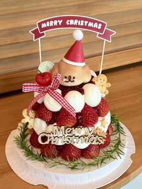 【圣诞草莓树】五寸草莓蛋糕