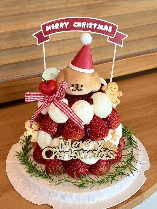 【圣诞草莓树】五寸草莓蛋糕 商品图0