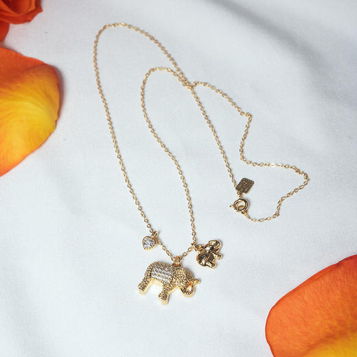 订购10周到｜DELPHES-VARESE-瓦雷泽 大象 锆石 吊坠 项链［法国设计师］ 商品图1