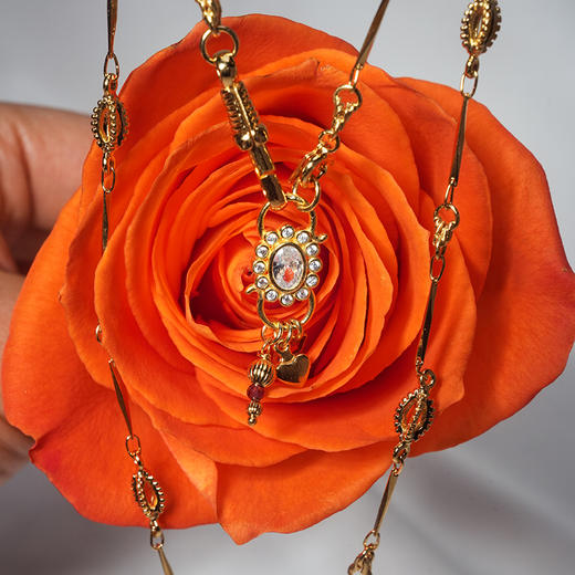 北京仓｜DELPHES-护符花 石榴石 紫水晶 项链［法国设计师］ 商品图4