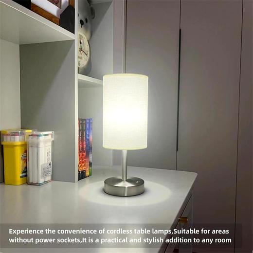 意大利 MADCKDEDRT 充电式LED台灯 纺织布灯罩 金属底座 客厅卧室氛围台灯 商品图2