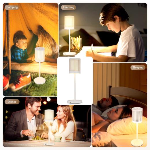 意大利 栅栏造型灯罩 无线充电LED台灯 5000mAh锂电池 全金属机身 IP54防水 商品图3