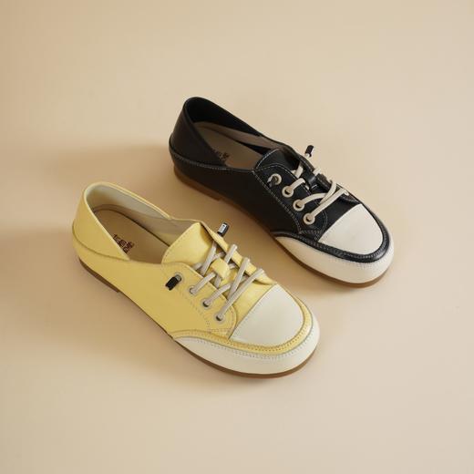 【牛皮革】西村名物2026年春季新款舒适透气软底软面系带休闲鞋小板鞋X26AM17271 商品图0