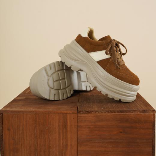 西村名物2026年春季新款厚底防滑舒适透气系带休闲鞋深口鞋X26AM17481 商品图5