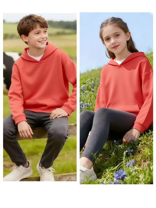 女王节抢购价-不支持退  中大童 3HREE CAT 品牌高支棉彩色系列毛圈内里100%棉连帽卫衣-喜出 商品图2