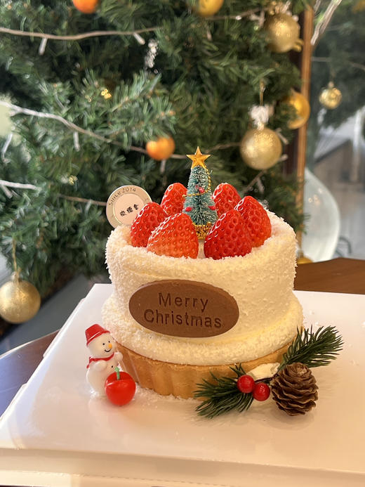 5英寸小雪人草莓派（2-3人吃）前面字可换 商品图1