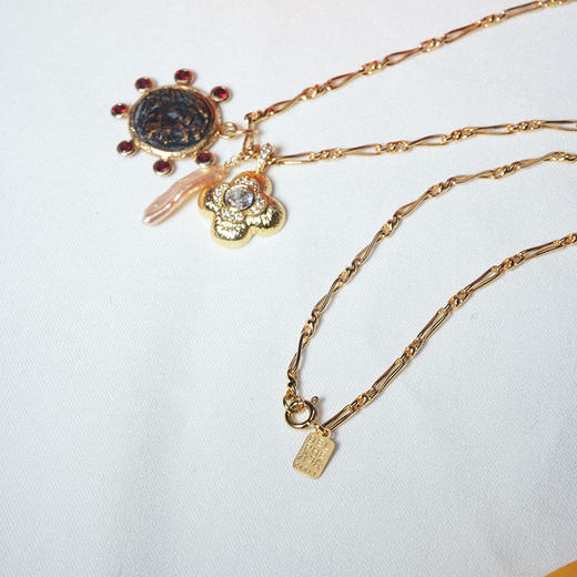 订购10周到｜DELPHES-NOUR-淡水珍珠 锆石 吊坠 项链［法国设计师］ 商品图5