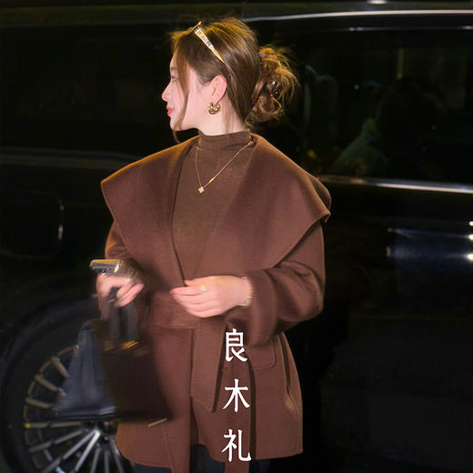 【特价不退换】【部分现货】良木礼羊毛大衣（腰带）（2710） 商品图3