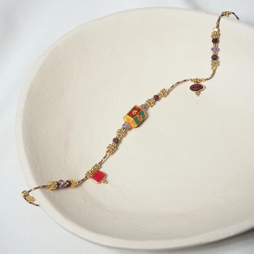 北京仓｜DELPHES-百宝盒 珐琅 紫水晶 石榴石 项链［法国设计师］ 商品图3
