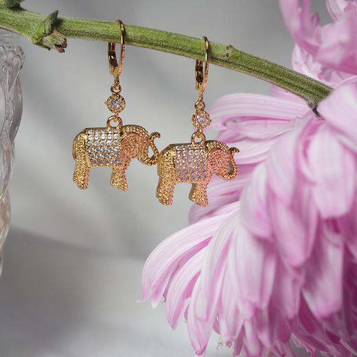 北京仓｜DELPHES-ANALI-火焰 大象 锆石 耳环（单只）［法国设计师］ 商品图1