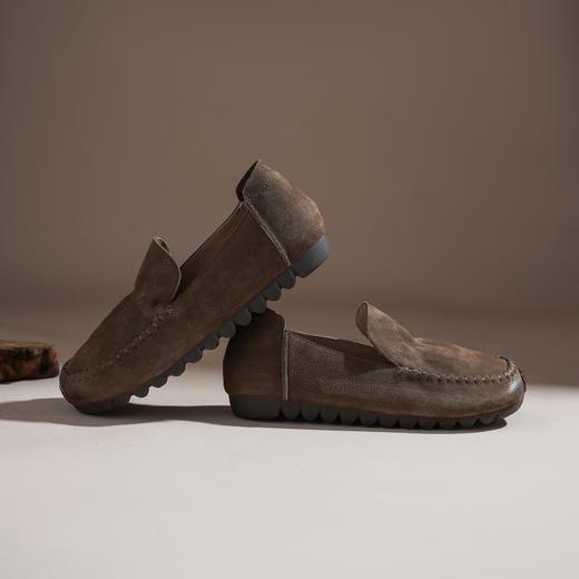 【牛皮革】西村名物2026年春季新款舒适平底软底软面豆豆鞋深口单鞋X26AM17581 商品图3