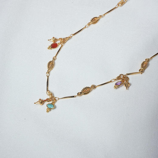 北京仓｜DELPHES-紫水晶 松石 红色 项链［法国设计师］ 商品图2