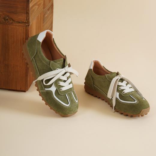 【牛剖层皮】西村名物2026年春季新款舒适透气厚底防滑系带阿甘鞋德训鞋X26AM16831 商品图1