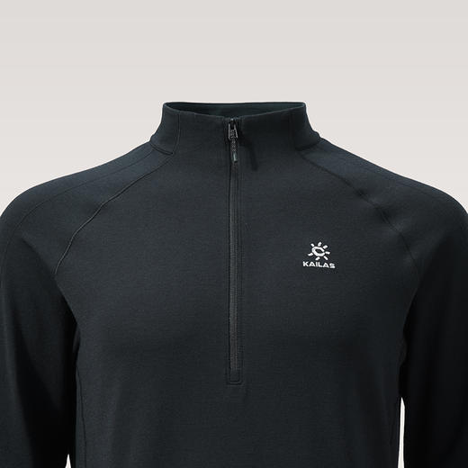 KAILAS凯乐石 XM3 男款半开胸立领美丽诺羊毛T恤 KG2537111 商品图3