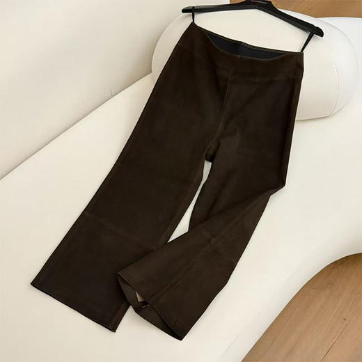 【预售7天】良木礼真皮绒面烟管裤（Q8143） 商品图0