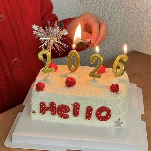 【Hello2026】跨年元旦氛围感方形蛋糕 商品图0