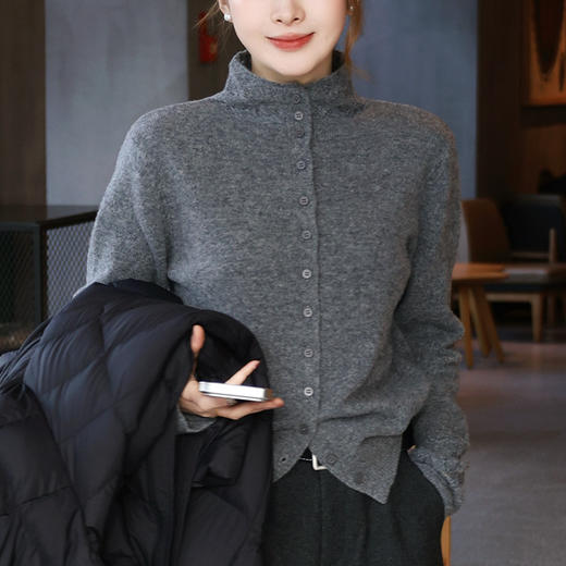 【特价不退换】【预售7天】良木礼镂空羊毛开衫（3304F） 商品图1