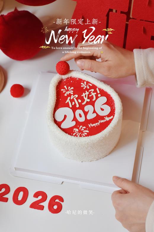 新年祝福雪帽子造型戚风水果蛋糕 商品图1