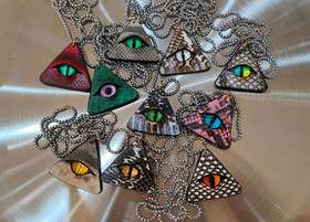 锦江丨半没皮具丨手工眼睛吊坠