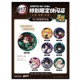 鬼灭之刃 三城限定快闪 马口铁徽章 吧唧 8包/盒 国谷