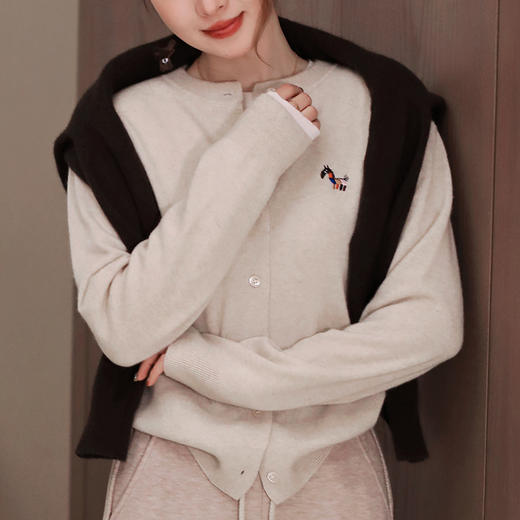 【预售7天】良木礼绣山羊绒开衫（3303F） 商品图3