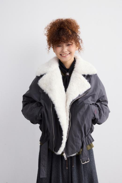 大翻毛领通勤羽绒外套 商品图0