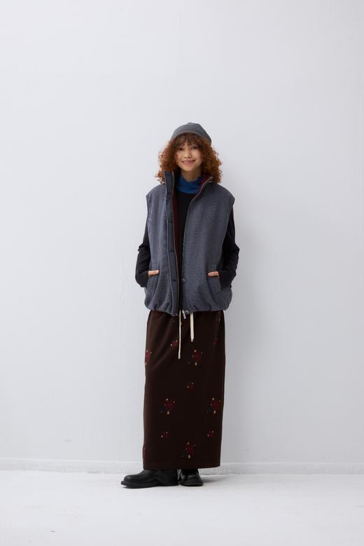 双面两穿立领花苞设计宽松马甲 商品图0