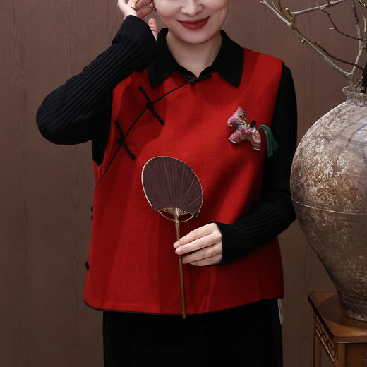 【不退不换】【预售7天】良木礼羊毛马甲（3185） 商品图4