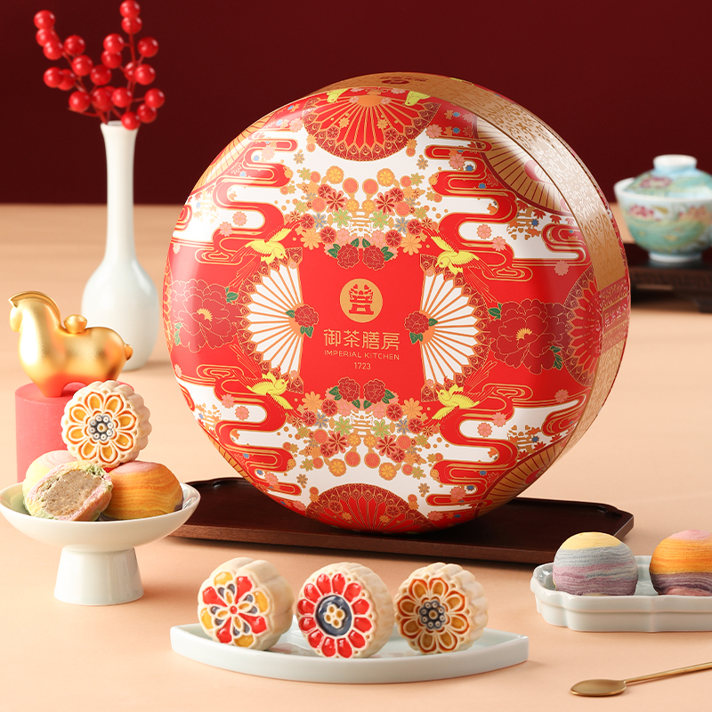御茶膳房新年过典乐汉唐从糕点礼盒送长辈走亲戚高档春节礼品  繁花似锦 正