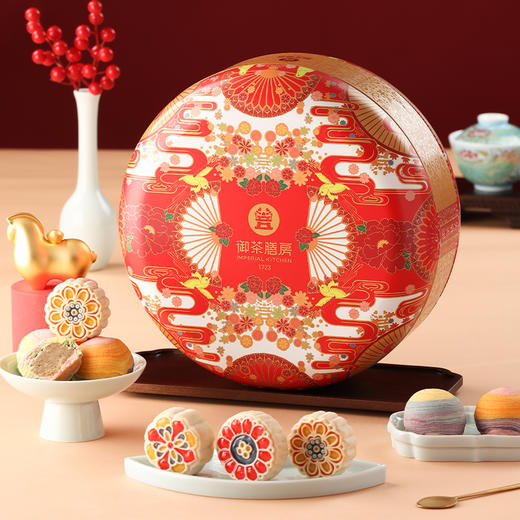 御茶膳房新年过典乐汉唐从糕点礼盒送长辈走亲戚高档春节礼品  繁花似锦 正 商品图0