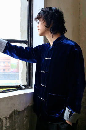 盛唐牡丹 | 真丝丝绒新中式男士外套