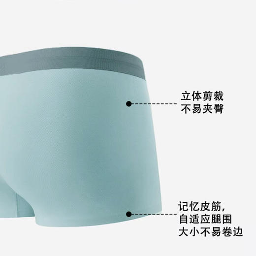 皇家丽美男士平角内裤 无痕包裹抗菌底档 高弹加宽腰头 记忆皮筋不卷边舒适裤DKN1268 商品图4