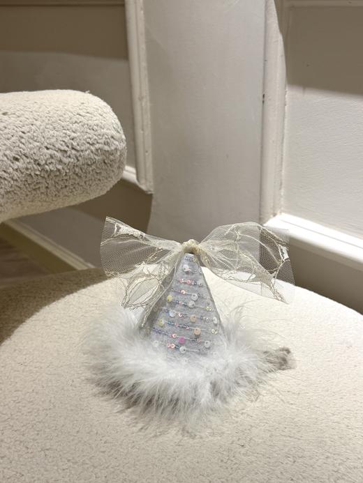 亮片羽毛生日帽发夹 商品图1