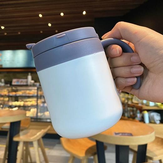 手柄咖啡杯高档真空食品级保温杯男大容量办公室泡茶杯304不锈钢 商品图4