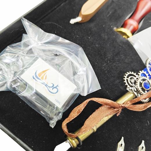 欧式复古羽毛钢笔礼盒机械蒸汽朋克蘸水克苏鲁羽毛笔套装伴手礼男女朋友生日礼物教师节学生毕业送老师 商品图7