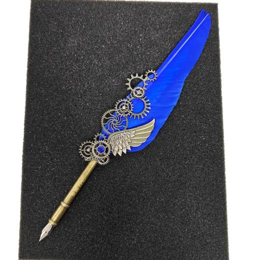 欧式复古羽毛钢笔礼盒机械蒸汽朋克蘸水克苏鲁羽毛笔套装伴手礼男女朋友生日礼物教师节学生毕业送老师 商品图0