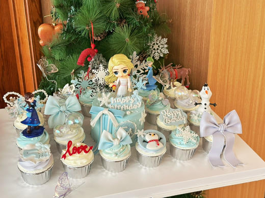 冰雪奇缘蛋糕组合,25人内 商品图0