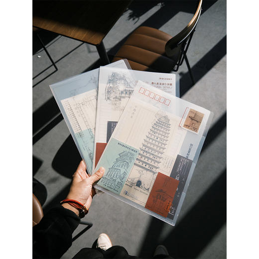 文创“梁”系列古建多页文件夹3件套（白州塔款+敦煌款+故宫款）中国青年出版社 商品图0