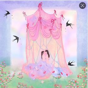 锦江丨捏泥巴巴丨帷帐  复制画