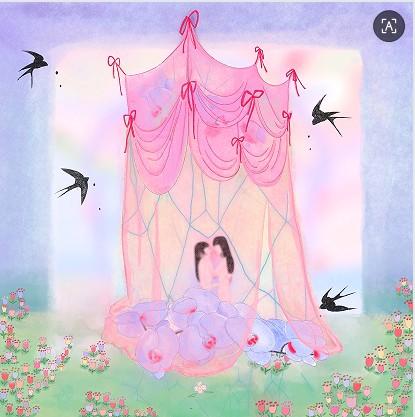 锦江丨捏泥巴巴丨帷帐  复制画 商品图0