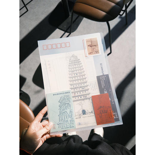 文创“梁”系列古建多页文件夹3件套（白州塔款+敦煌款+故宫款）中国青年出版社 商品图1